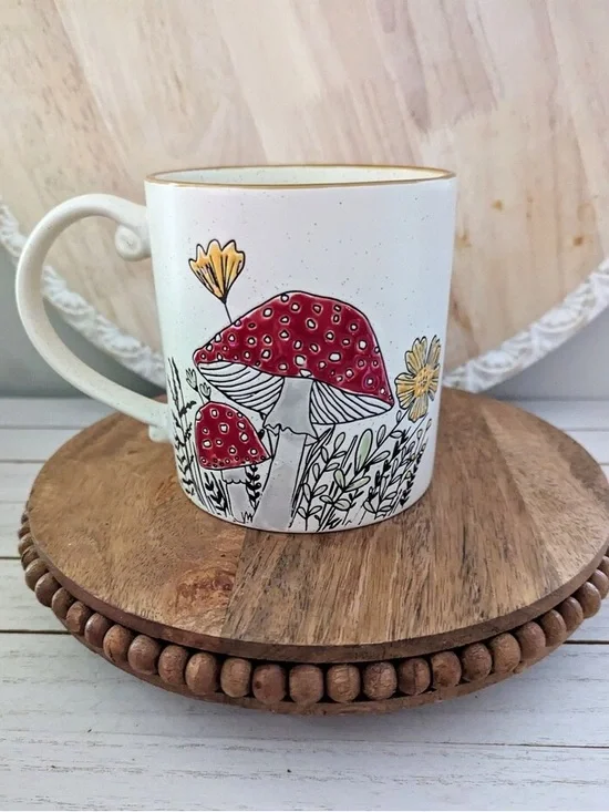 4 Mushroom Cottagecore Mugs | Spectrum Designz | Rustic Farmhouse Coffee Cups - Picture 8 of 16